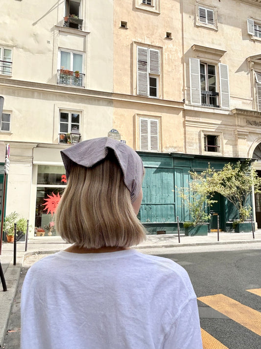 Bandeau Petit Vichy Marron