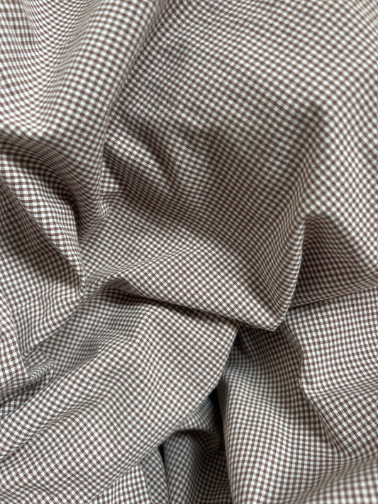 Small brown gingham headband