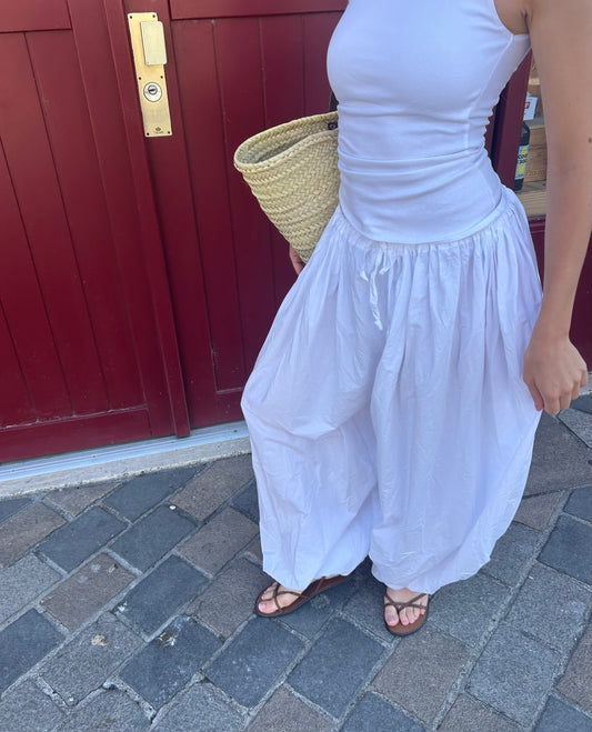 Pantalon Popeline Blanche