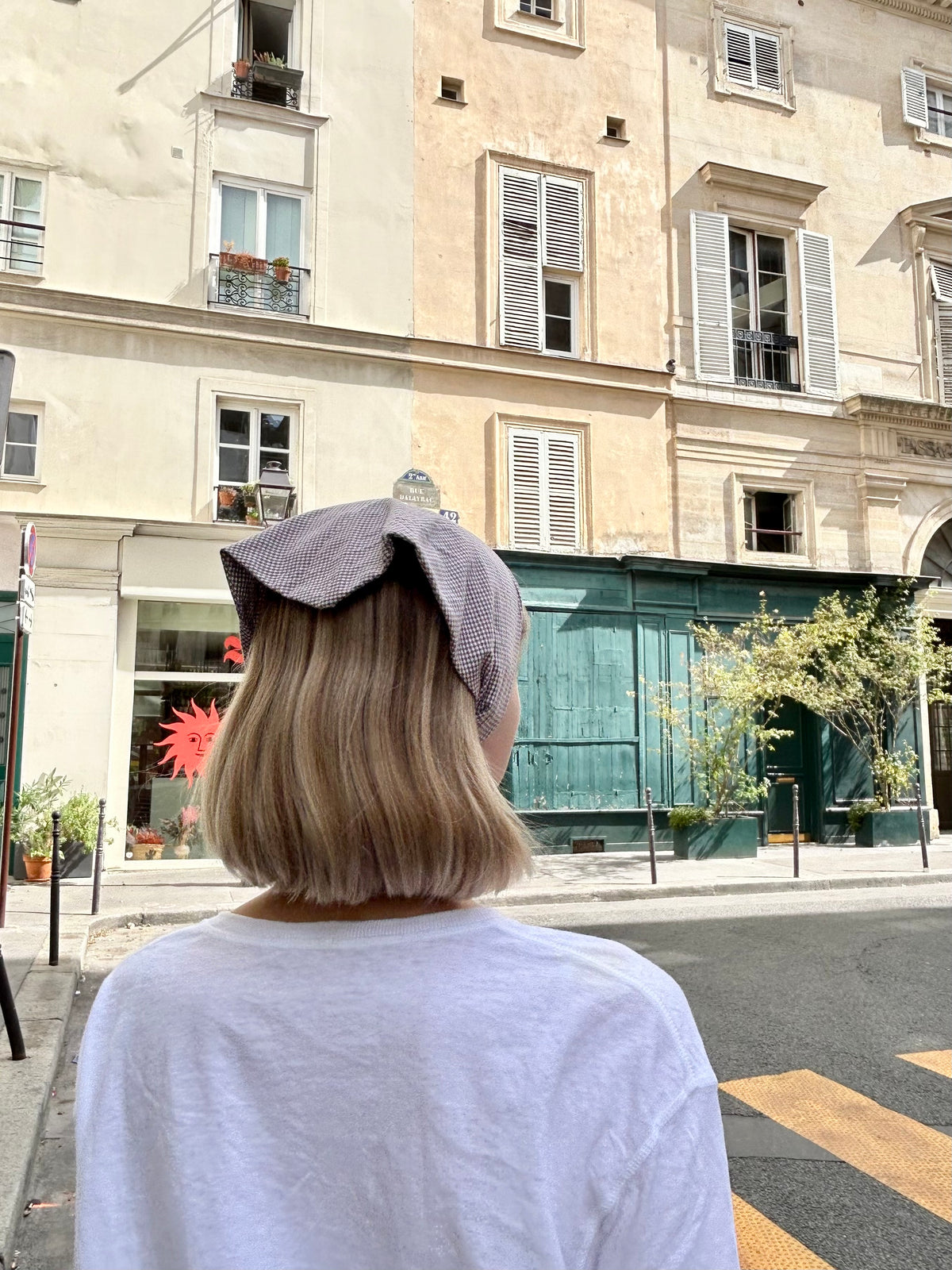 Bandeau Petit Vichy Marron