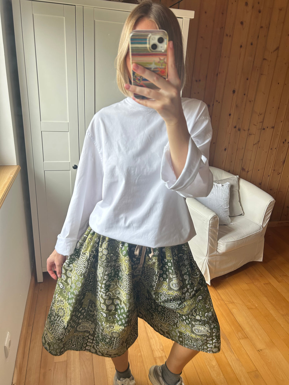 Bermuda paisley kaki
