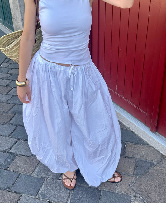 Pantalon Popeline Blanche