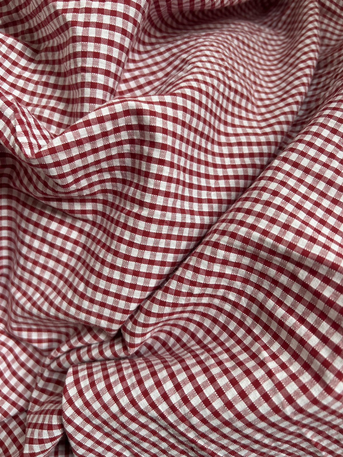 Bandeau petit vichy bordeaux