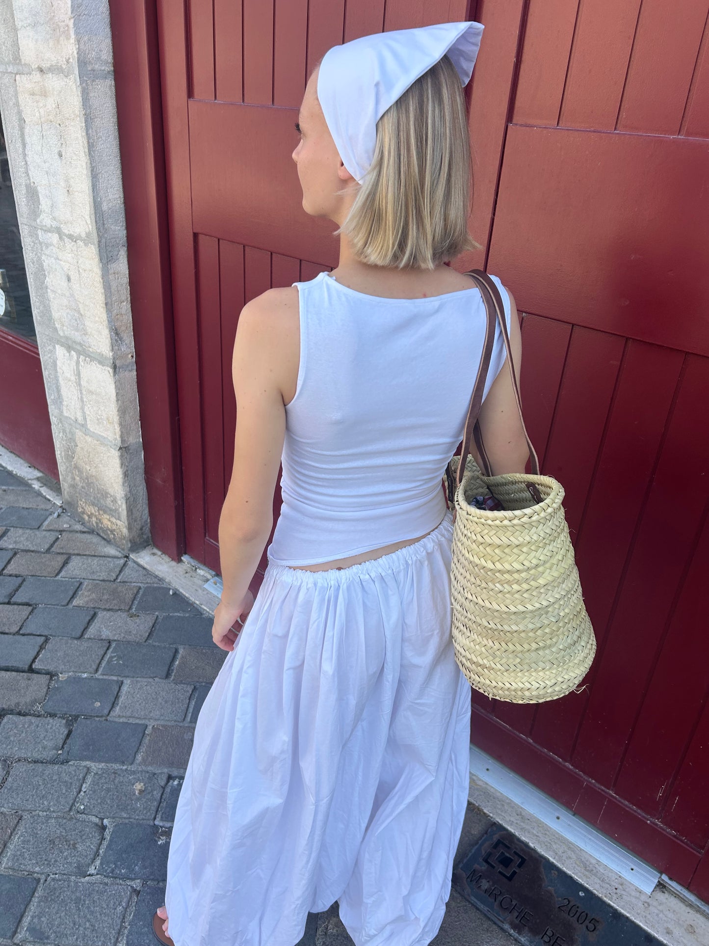 Pantalon Popeline Blanche