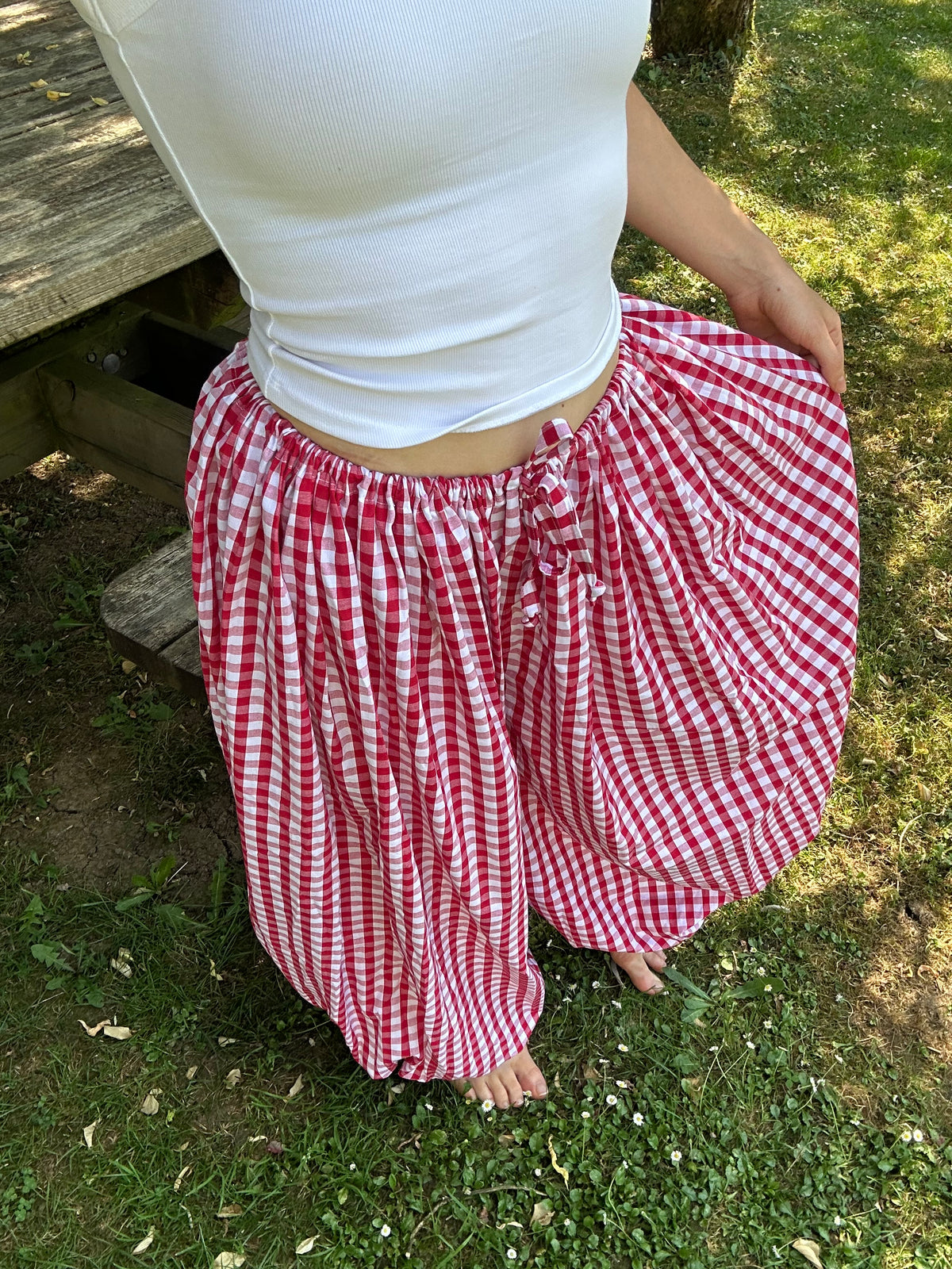 Pantalon Vichy Rouge