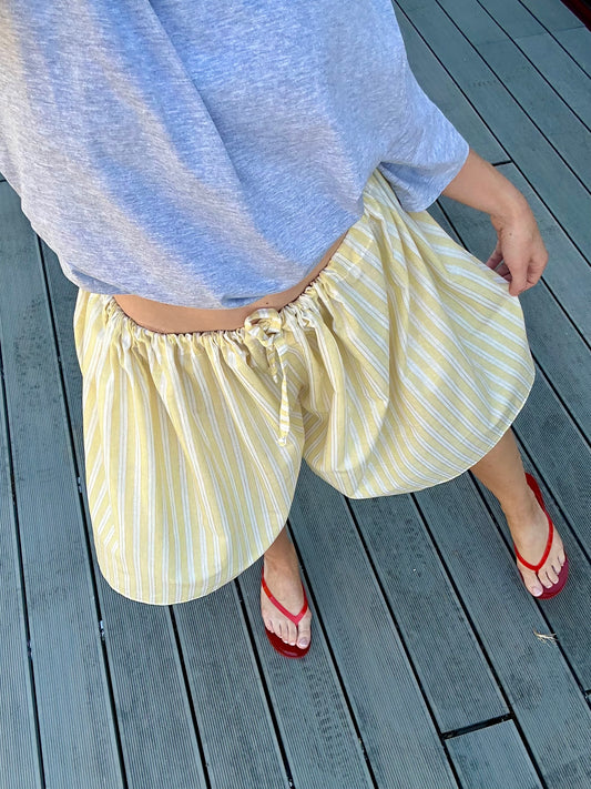 Bermuda Rayé Jaune