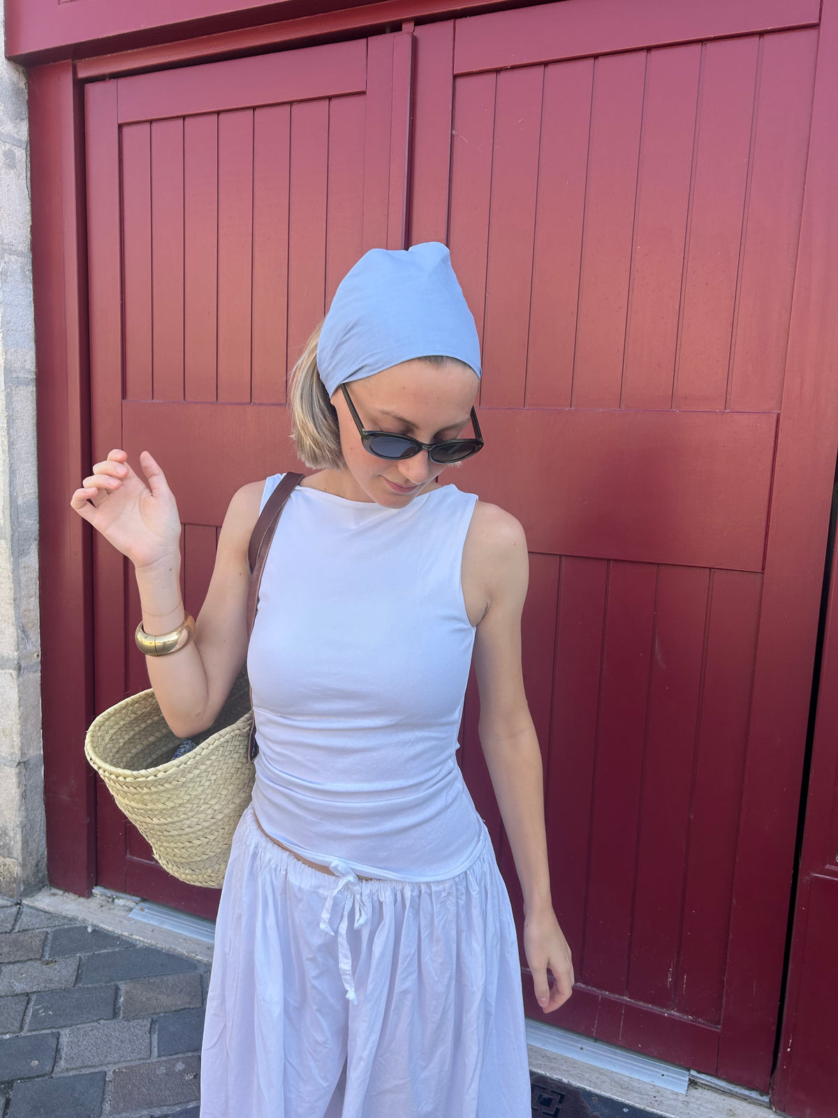Bandeau Popeline Bleue