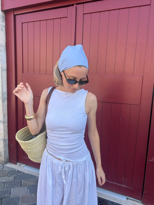 Bandeau Popeline Bleue