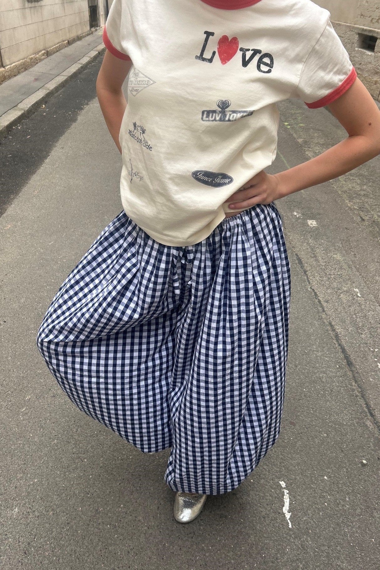 Pantalon Vichy Marine